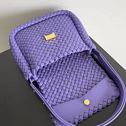 Bottega Veneta Cobble Shoulder Purple Bag 27x20x9cm - 5