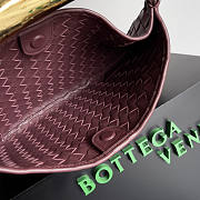 Bottega Veneta Sardine Top Handle Bag Wine 33x20x4cm - 5