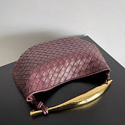 Bottega Veneta Sardine Top Handle Bag Wine 33x20x4cm - 2