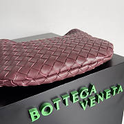 Bottega Veneta Sardine Top Handle Bag Wine 33x20x4cm - 3