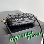 Bottega Veneta Knot Minaudiere On Strap Black 20x12x5.5cm - 4