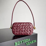 Bottega Veneta Knot Minaudiere On Strap Wine 20x12x5.5cm - 1