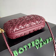 Bottega Veneta Knot Minaudiere On Strap Wine 20x12x5.5cm - 3