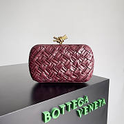 Bottega Veneta Knot Minaudiere Wine 20x12x5.5cm - 1