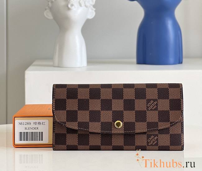 Louis Vuitton LV Emily Wallet Damier Red 19 x 10 x 2 cm - 1