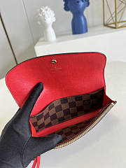 Louis Vuitton LV Emily Wallet Damier Red 19 x 10 x 2 cm - 3