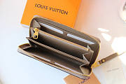 Louis Vuitton LV Zippy Wallet Grey 19.5x10cm - 3