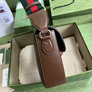 Gucci Horsebit 1955 Patchwork Shoulder Bag Brown 30x21x7.5cm - 3