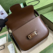 Gucci Horsebit 1955 Patchwork Shoulder Bag Brown 30x21x7.5cm - 5