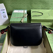 Gucci Horsebit 1955 Patchwork Shoulder Bag Black 30x21x7.5cm - 4