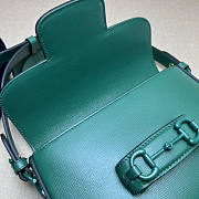 Gucci Horsebit 1955 Small Shoulder Bag Green 20.5x14.5x5cm - 4