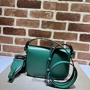 Gucci Horsebit 1955 Small Shoulder Bag Green 20.5x14.5x5cm - 5