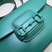 Gucci Horsebit 1955 Small Shoulder Bag Green 20.5x14.5x5cm - 6