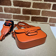 Gucci Horsebit 1955 Small Shoulder Bag Orange 20.5x14.5x5cm - 4
