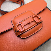 Gucci Horsebit 1955 Small Shoulder Bag Orange 20.5x14.5x5cm - 6