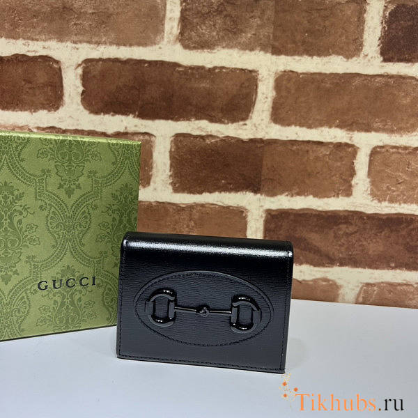 Gucci Horsebit 1955 Card Case Wallet Black 11x8.5x3cm - 1