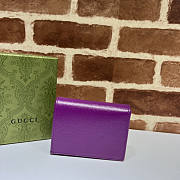 Gucci Horsebit 1955 Card Case Wallet Purple 11x8.5x3cm - 3