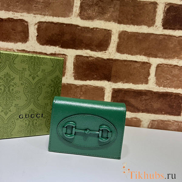 Gucci Horsebit 1955 Card Case Wallet Green 11x8.5x3cm - 1