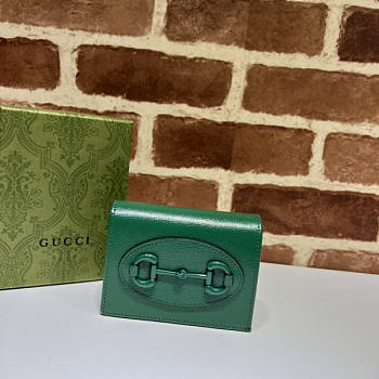 Gucci Horsebit 1955 Card Case Wallet Green 11x8.5x3cm