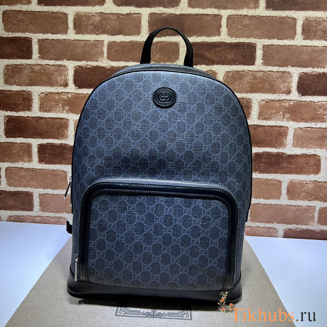 Gucci Backpack With Interlocking G Black 31.5x41x14.5cm - 1