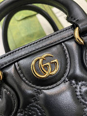 Gucci GG Matelassé Mini Top Handle Bag Black 28x22x10cm - 2