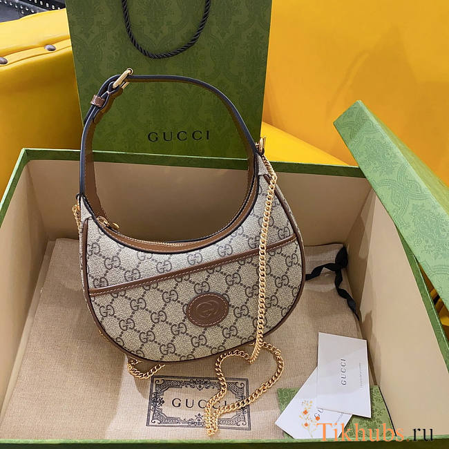 Gucci Half-Moon-Shaped Mini Bag With Interlocking G 22x12.5x5cm - 1