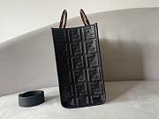 Fendi Sunshine Medium Black Leather Shopper 35x31x17cm - 5