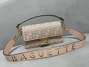 Fendi Baguette Pink FF Canvas Bag 27x6x15cm - 1