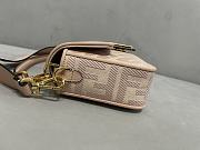 Fendi Baguette Pink FF Canvas Bag 27x6x15cm - 4