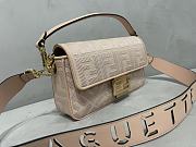 Fendi Baguette Pink FF Canvas Bag 27x6x15cm - 6