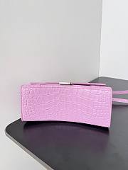 Balenciaga Hourglass Crocodile Pink 23x10x24cm - 6