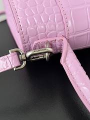 Balenciaga Hourglass Crocodile Pink 23x10x24cm - 2