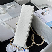 Chanel Flap Bag White Caviar Gold 23cm - 4