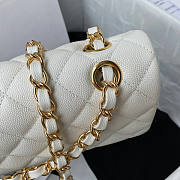 Chanel Flap Bag White Caviar Gold 23cm - 3