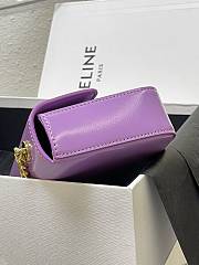 Celine Chain Shoulder Bag Cuir Triomphe Purple 20.5x10.5x4cm - 5