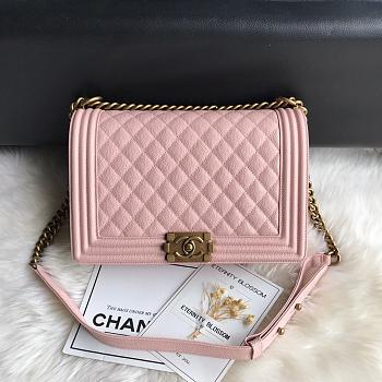 Chanel Leboy Caviar Pink Gold 28cm