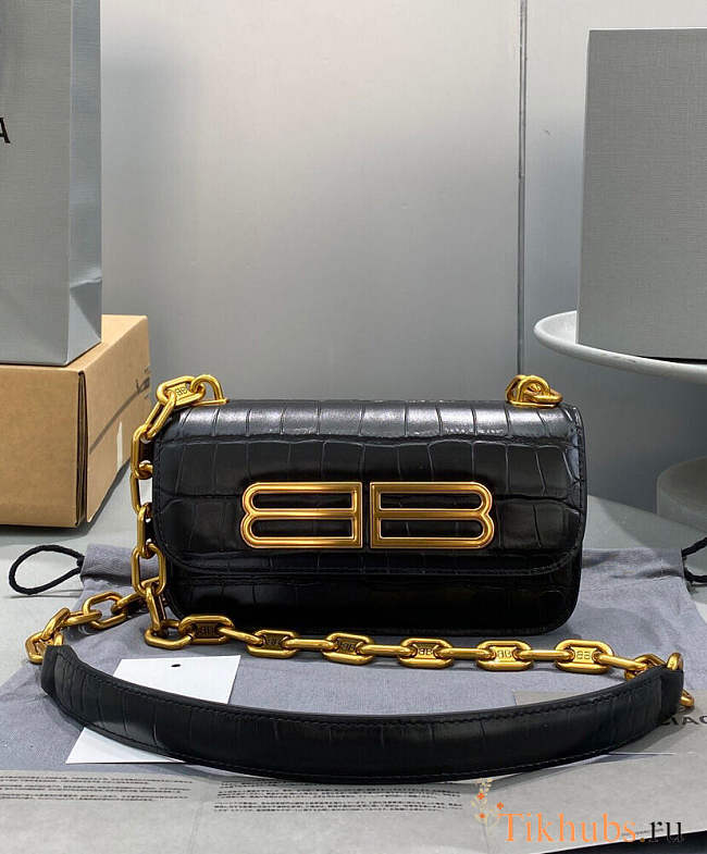 Balenciaga Gossip XS Bag With Chain Black 19x10x7cm - 1