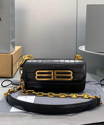 Balenciaga Gossip XS Bag With Chain Black 19x10x7cm