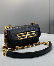 Balenciaga Gossip XS Bag With Chain Black 19x10x7cm - 4