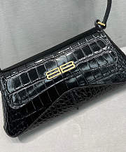 Balenciaga XX Small Flap Bag Crocodile Embossed Black 27x25x5cm - 5