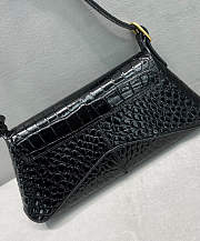 Balenciaga XX Small Flap Bag Crocodile Embossed Black 27x25x5cm - 6