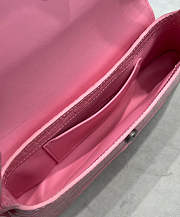 Balenciaga XX Small Flap Bag Crocodile Embossed Pink 27x25x5cm - 3