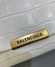 Balenciaga Triplet Small Bag Crocodile Embossed White 21x12x8cm - 6