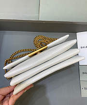 Balenciaga Triplet Small Bag Crocodile Embossed White 21x12x8cm - 4