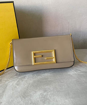 Fendi Wallet On Chain With Pouches Grey 21x13x3cm