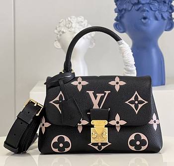 Louis Vuitton LV Madeleine BB Monogram S-lock Black Beige 24x17x8.5cm