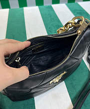 Prada System Nappa Leather Patchwork Bag Black 24x18.5x9cm - 3
