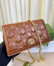 Gucci GG Matelasse Chain Wallet Brown 20x12.5x4cm - 5