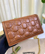 Gucci GG Matelasse Chain Wallet Brown 20x12.5x4cm - 3