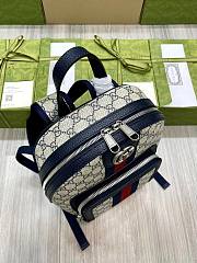 Gucci GG Supreme Ophidia Backpack Blue 21x29cm - 3